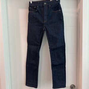 Zara Dark Blue Straight Leg Jeans Classic Denim